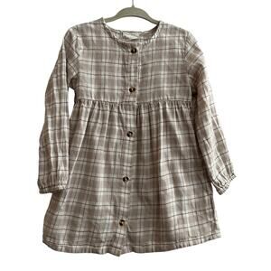 Firsts by Petit Lem plaid flannel dress (24m)